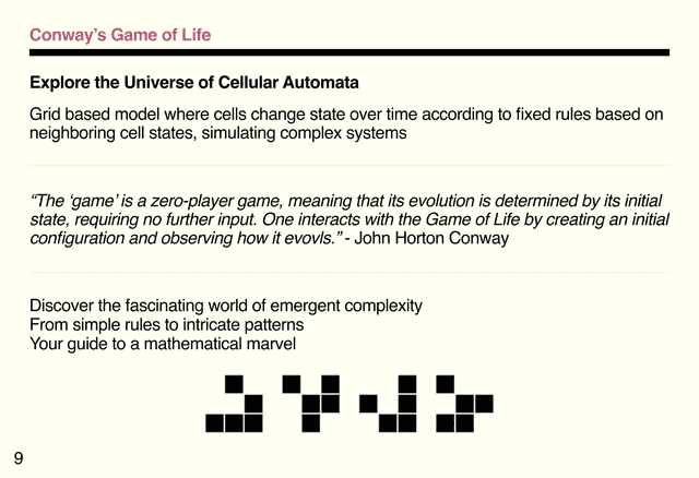 Thumbnail of Owner's Manual - conway's game of life
